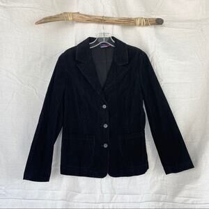 Vintage Cicerone Black Corduroy Three Button Blazer